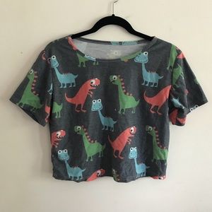 Dinosaur print crop top